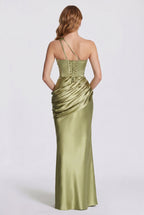 Twisted – Satin-Maxikleid mit Cut-outs