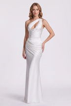 Twisted – Satin-Maxikleid mit Cut-outs