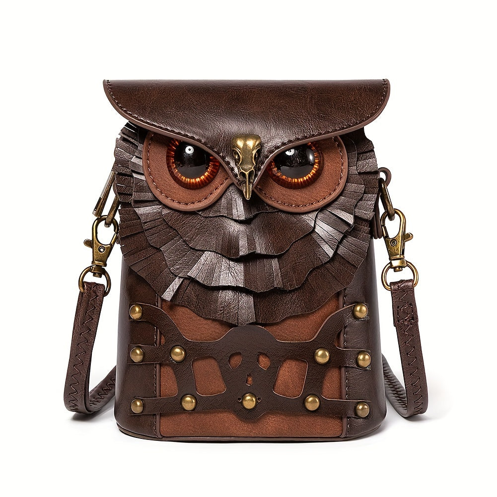 Steampunk Eule Mini Umhängetasche – Modisch und Funktional