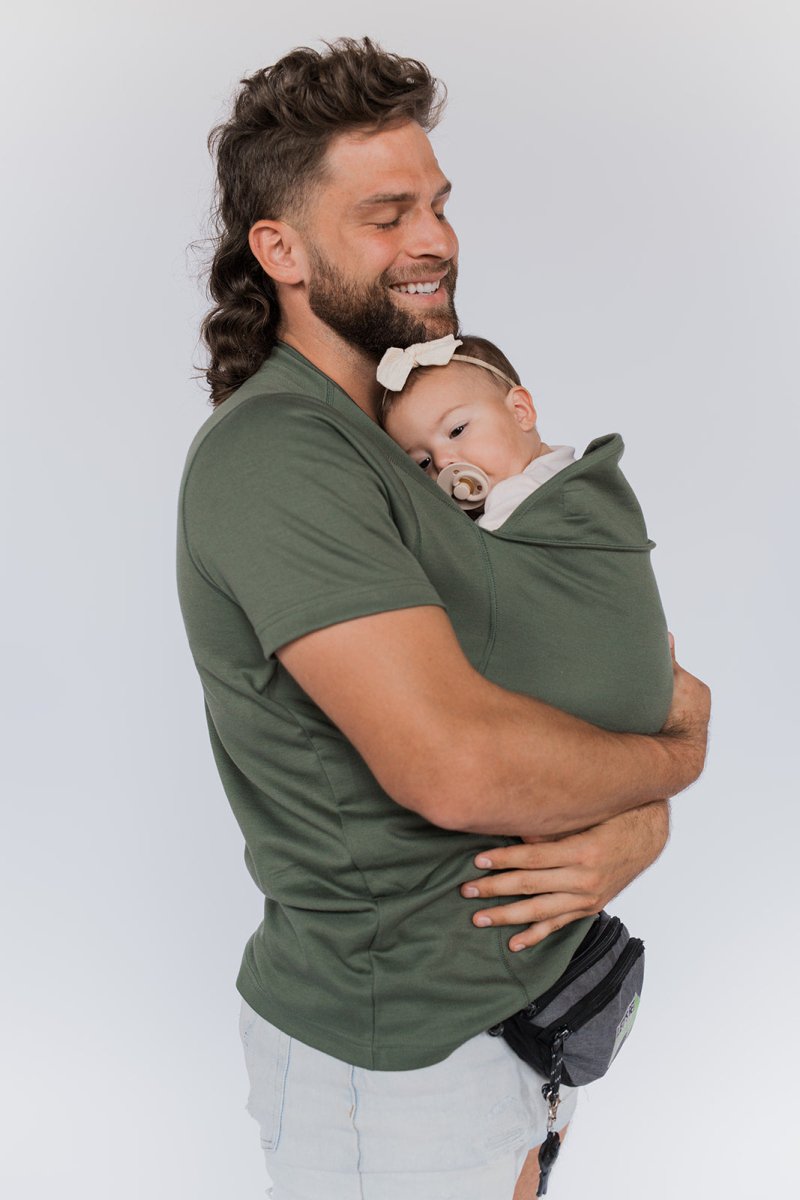 Bequeme Babytrage-T-Shirt: Hände-frei-Bindung für Eltern
