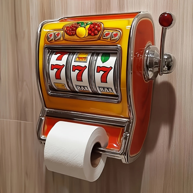 Jackpot Toilettenpapierhalter: Spielautomaten-Design & Wandmontage