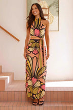 Gürtel mit Neckholder und Blumenmuster
