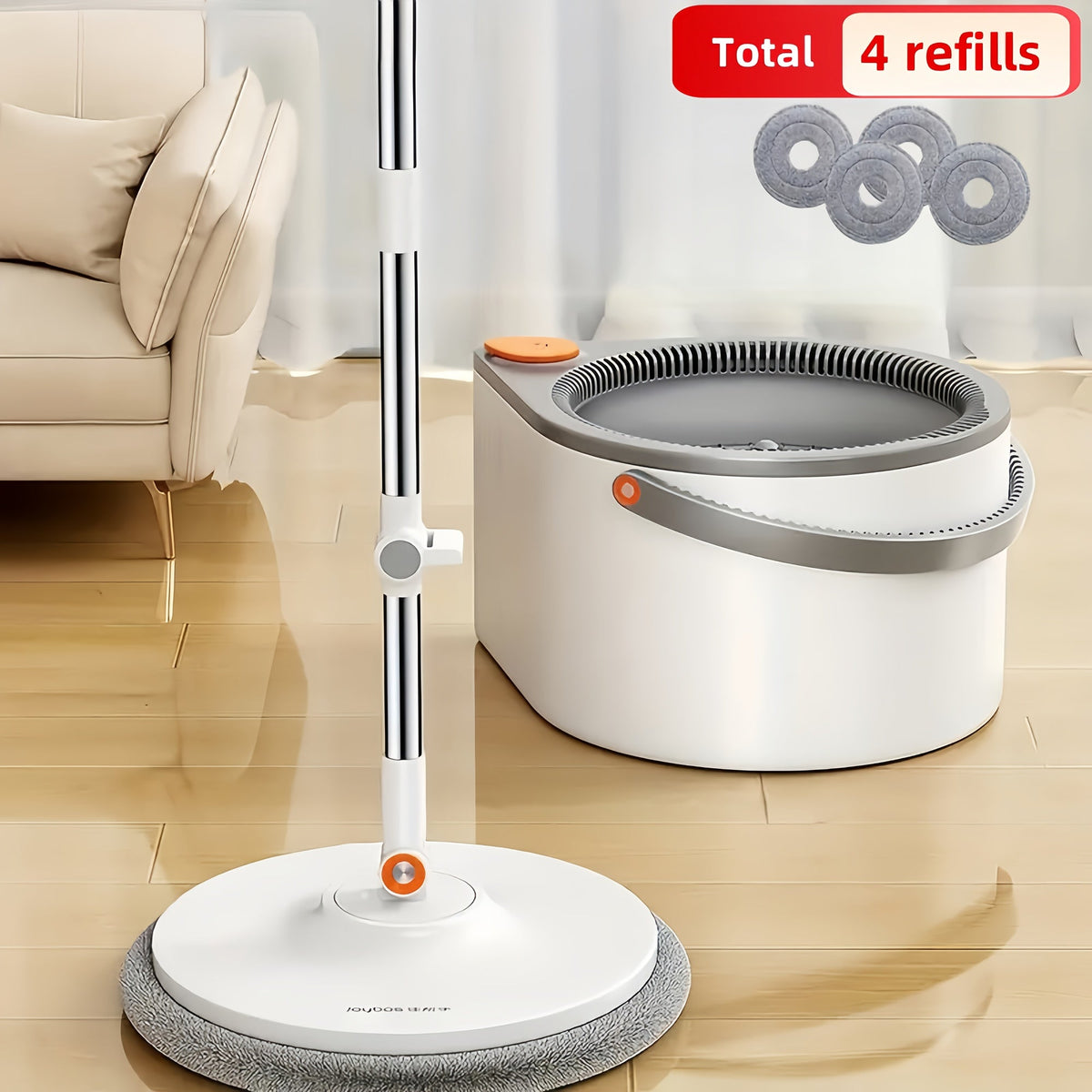 FlexiClean Spin Mop Set – Handsfree, Verstellbar sowie Effizientes Reinigen
