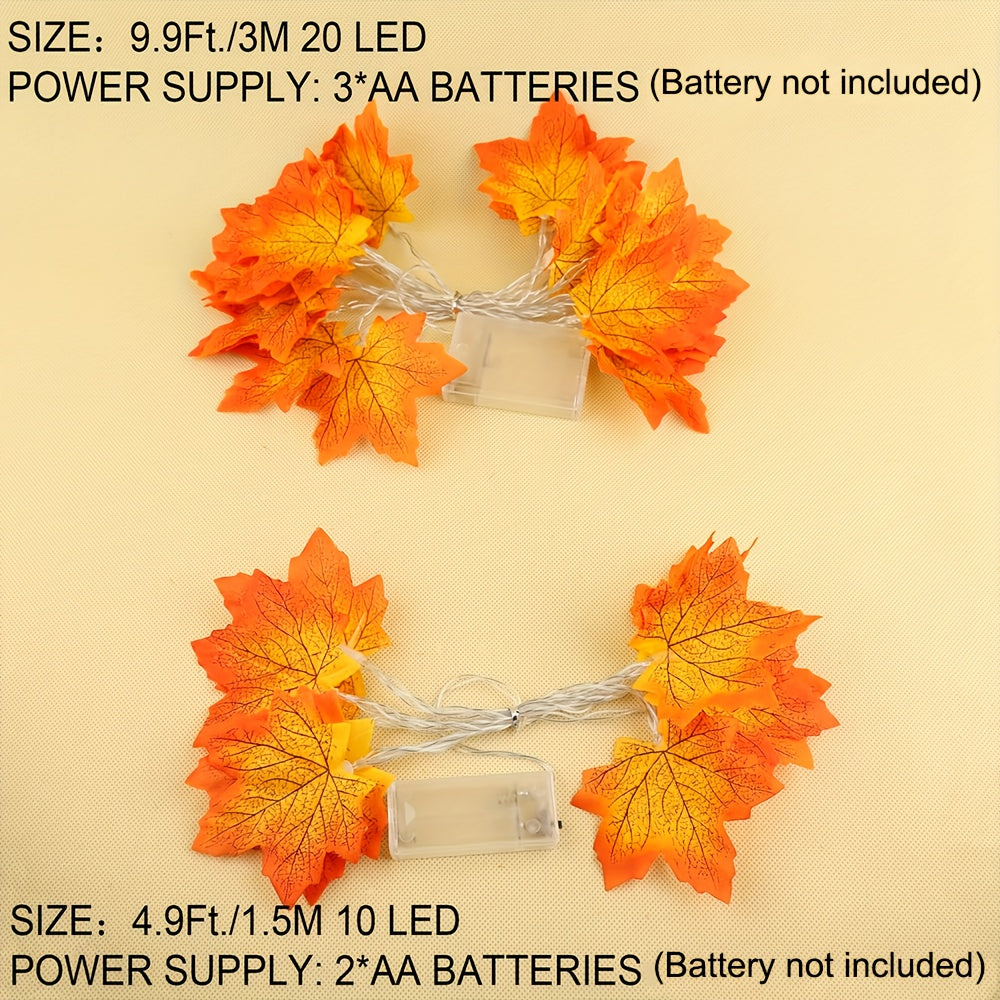LED Blätter Lichterkette – Warme Herbststimmung für den Einsatz zu Hause und Feste