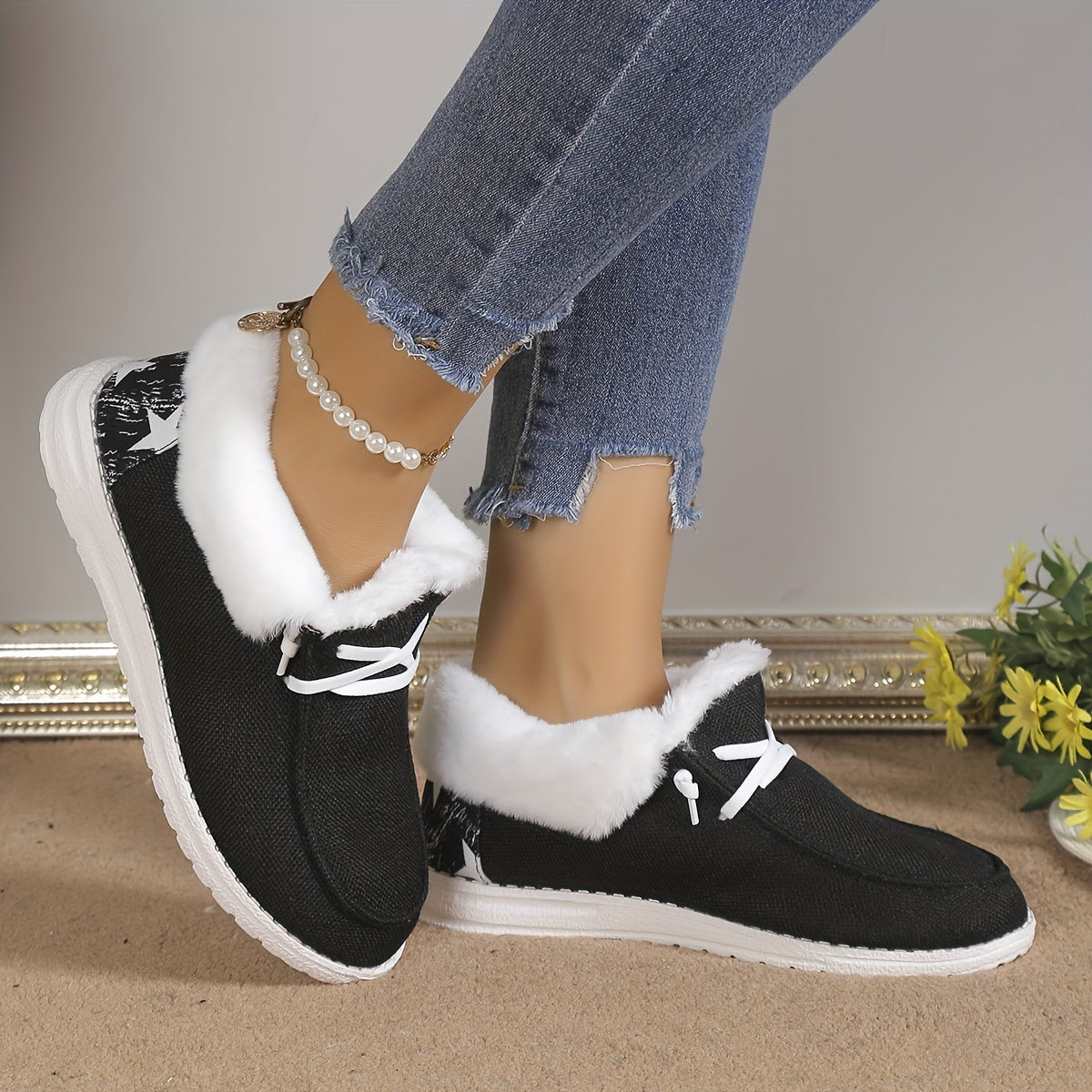 Schuhe aus Canvas gefüttert