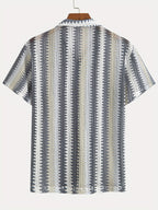 Herren Sommer Lässig Kurzarmshirt – Gewebter Stoff für einen Frischen Look