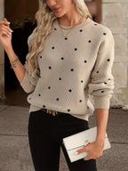 Zara Polka-Dot Pullover – Lässig und Modisch für Damen im Herbst und Winter
