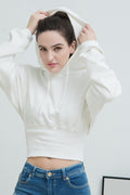 Locker geschnittener Hoodie mit hoher Taille