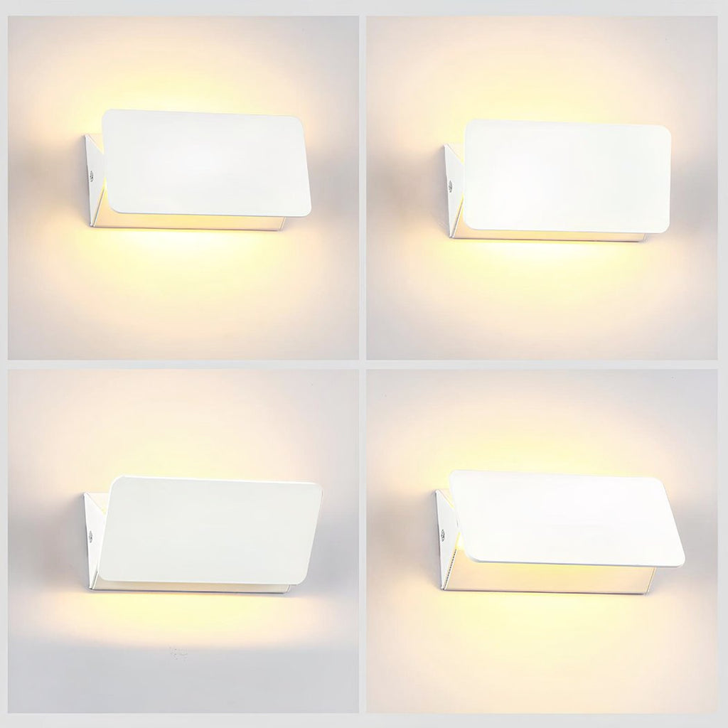 FlexiGlow Moderne Weiße Wandlampe: Verstellbare Klappe für Perfekte Lichtstreuung