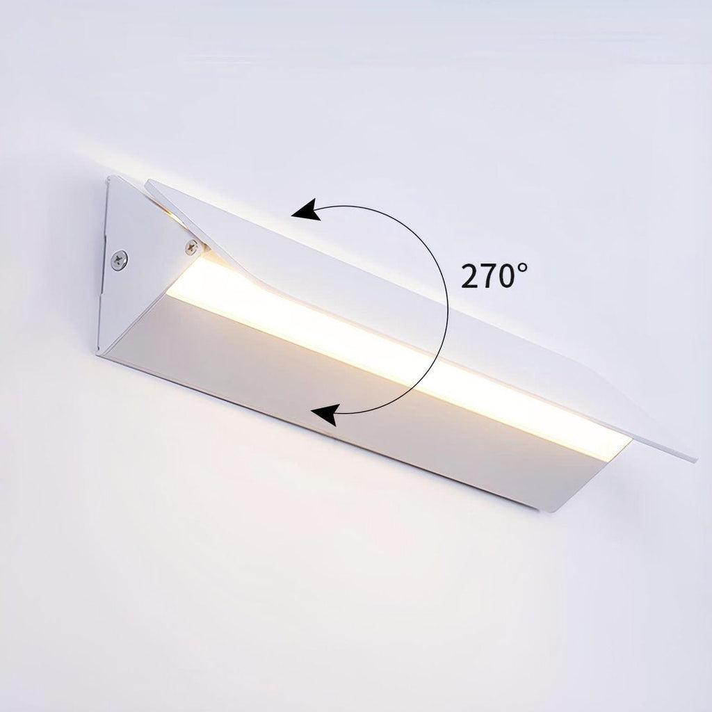 FlexiGlow Moderne Weiße Wandlampe: Verstellbare Klappe für Perfekte Lichtstreuung