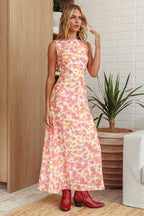 Made – Spitzen-Maxikleid mit Blumenmuster