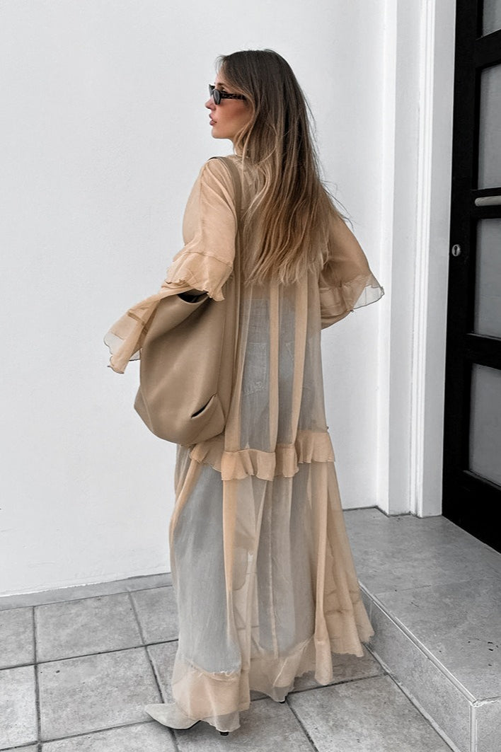 Maxikleid in Khaki