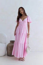Butterfly – Maxikleid mit Puffärmeln
