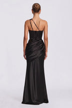 Twisted – Satin-Maxikleid mit Cut-outs