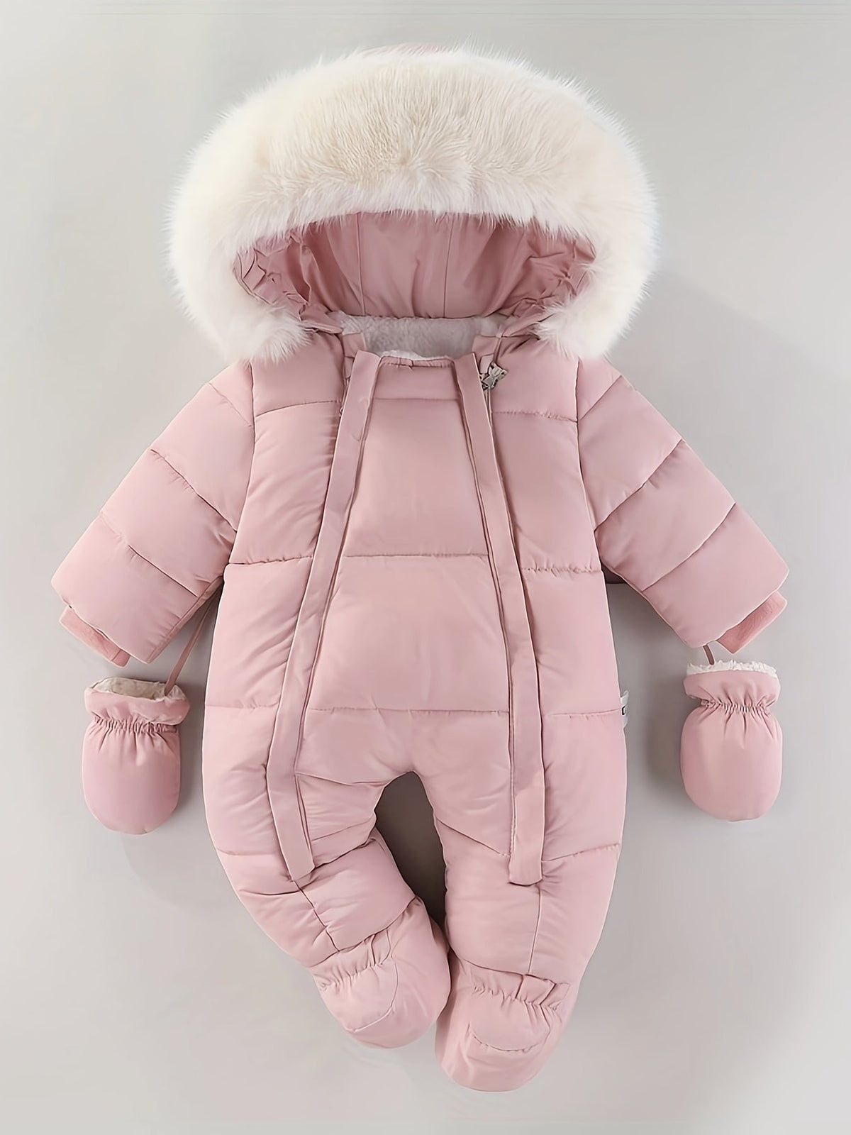 Frosty Baby Strampler – Luxus Winteroverall inklusive Kapuze für die kälteren Monate