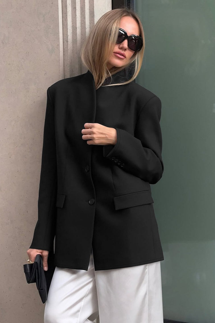Blazer mit V-Ausschnitt