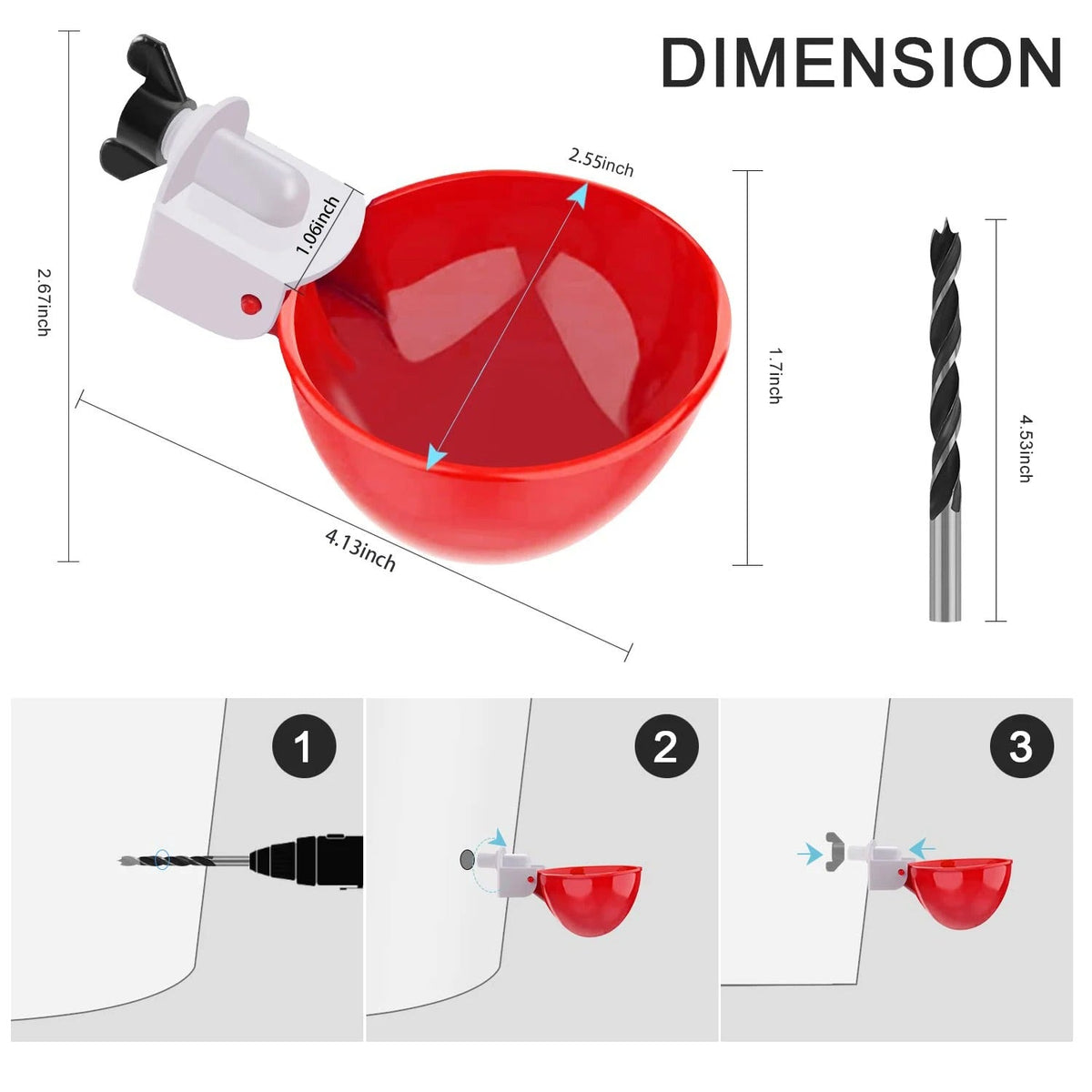 Set von 10 Hühner-Trinkschalen – Funktional und Effizient