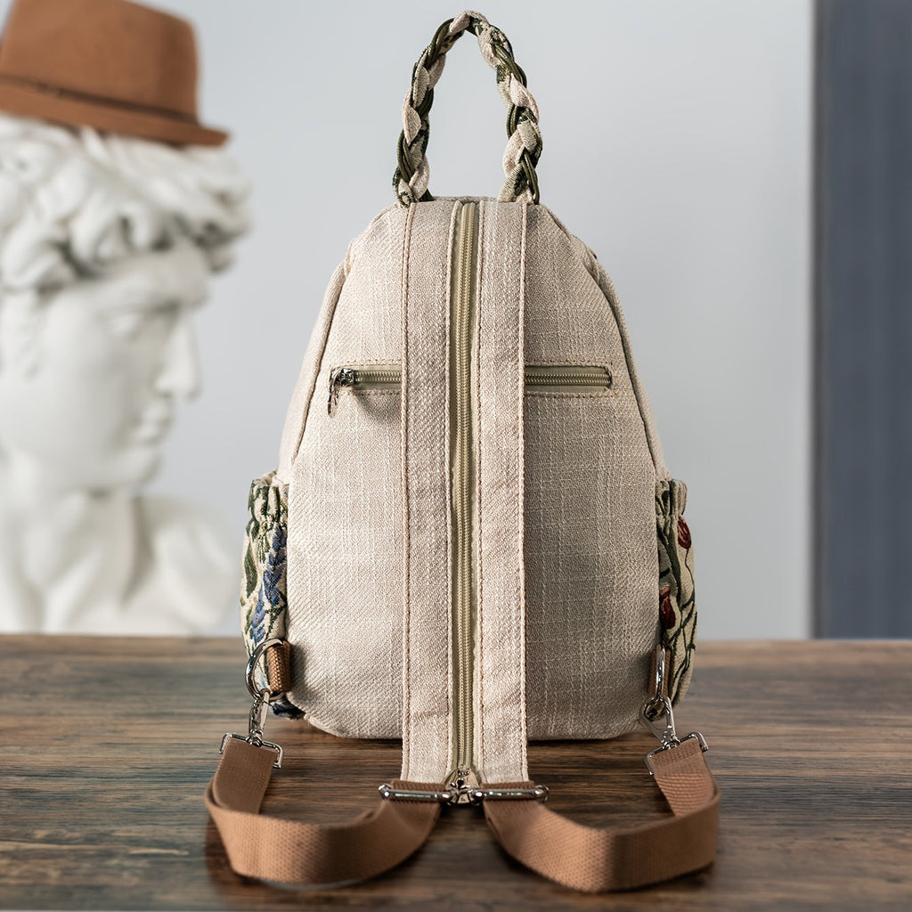 EthnoCharm Stickerei Rucksack – Künstlerisch und Funktional