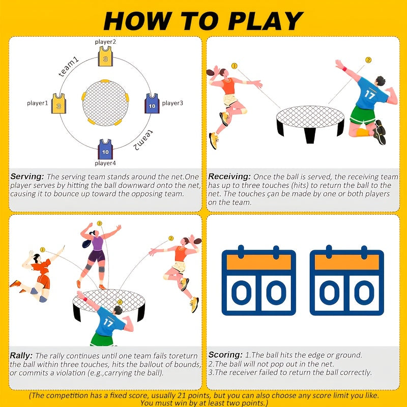 Dynamisches Mini-Volleyballnetz – Platzsparend und für jeden Spielort