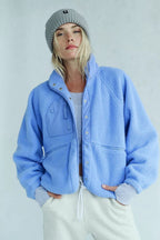 Jacke in Braun mit Stehkragen