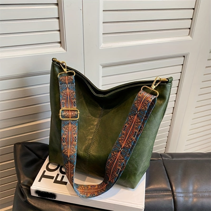 Breite Geometrische Tasche – Große Kapazität Crossbody inklusive Retro-Vibe