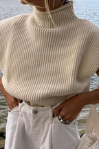 Pullover mit Rollkragen und kurzen Ärmeln