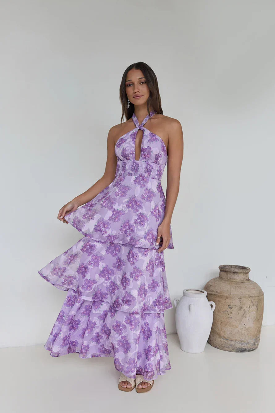 Lover – Maxikleid mit Neckholder und Cut-outs