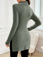 Eleganter Langärmeliger Pullover Mit Schmaler Passform Für Den Herbst