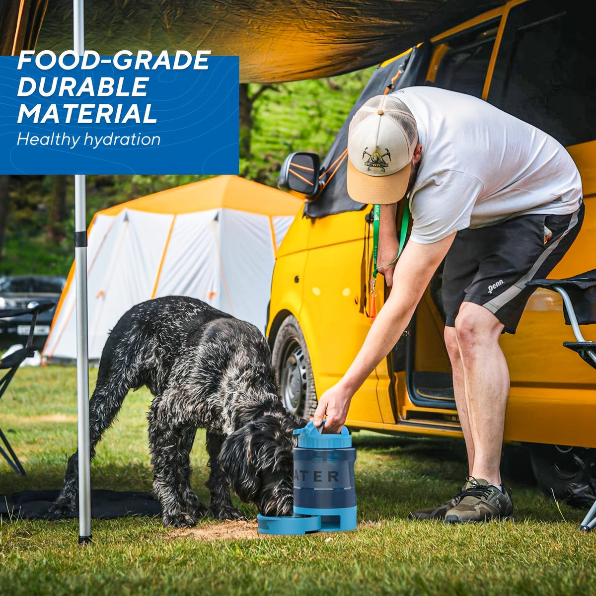 Große Kapazität 74oz Hundewasserflasche: Tragbare Schüssel für Outdoor-Abenteuer