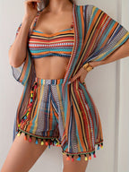 Vibrante Damen 3-teiliges Bade-Set – Komfort sowie Design