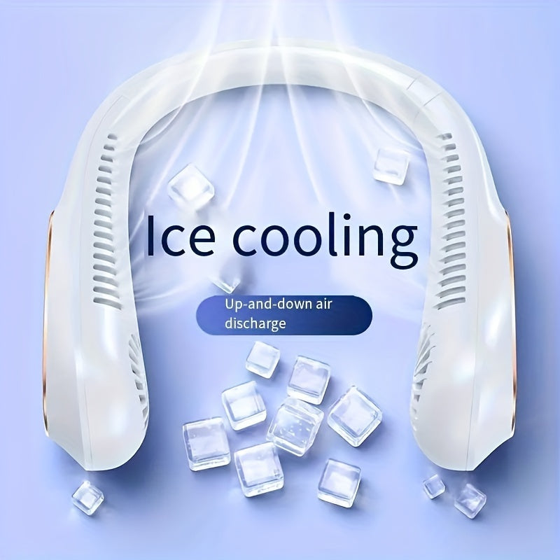 Wiederaufladbarer USB-Nackenventilator für kraftvolle, leise Kühlung – Ideal für den Einsatz im Freien und drinnen