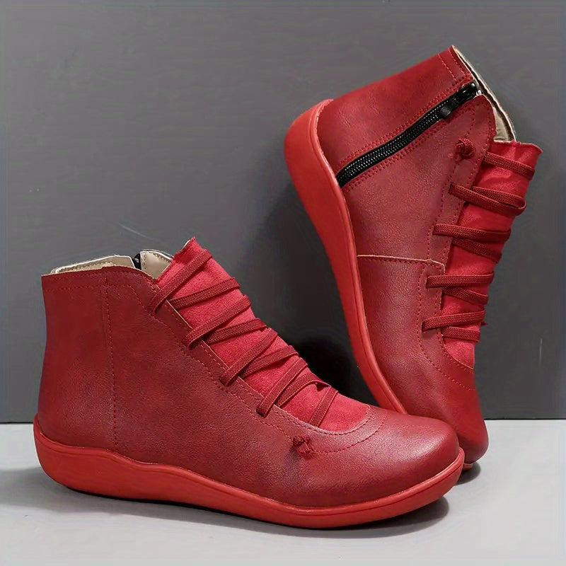 Stiefeletten mit Reißverschluss und Plateau