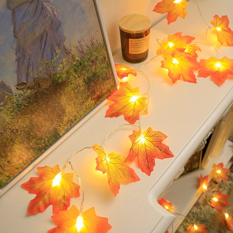 LED Blätter Lichterkette – Warme Herbststimmung für den Einsatz zu Hause und Feste