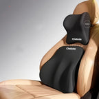 Ergonomisches Autositzkissen-Set – Memory Foam Lenden- sowie Nackenstütze