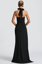 Figurbetontes Maxikleid mit Schlitz