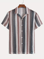 Herren Sommer Lässig Kurzarmshirt – Gewebter Stoff für einen Frischen Look
