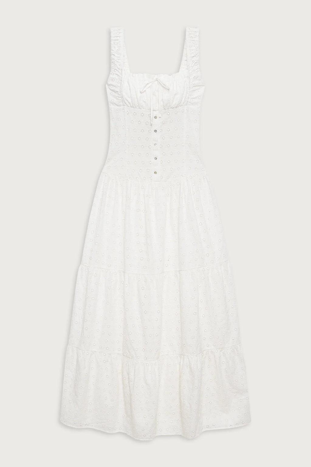 Christabelle – Maxikleid mit Rüschen und Smok-Einsatz