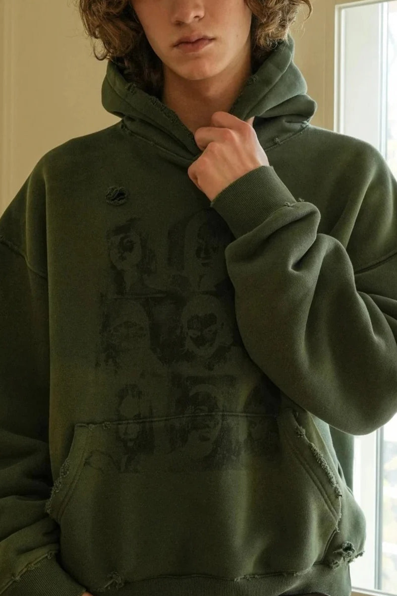 Hoodie in Grün
