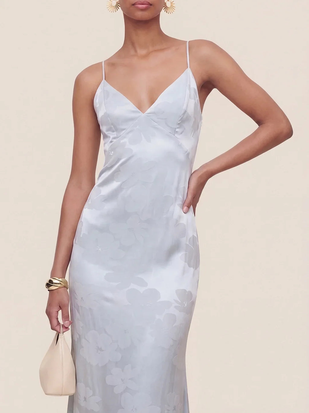 Satin-Maxikleid