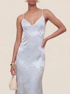 Satin-Maxikleid