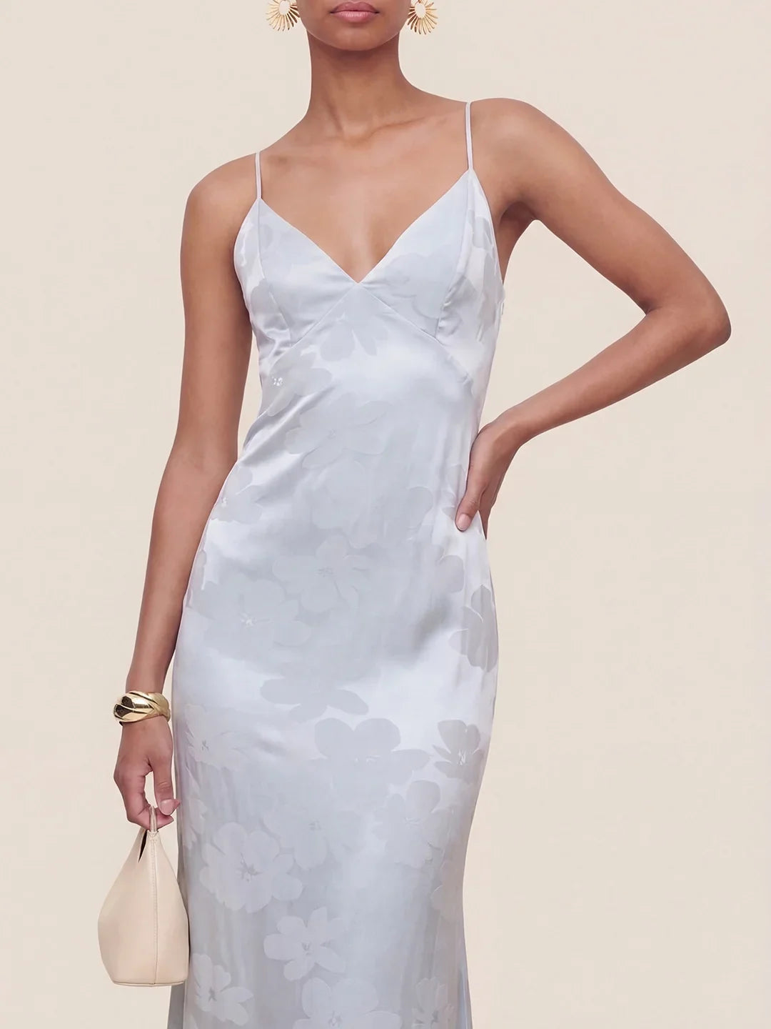 Satin-Maxikleid