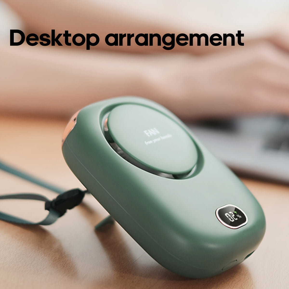 USB wiederaufladbarer Mini Nackenventilator – Leicht inklusive einstellbaren Geschwindigkeiten