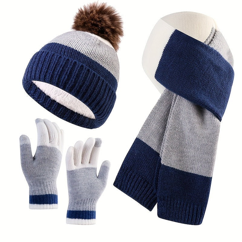 Modisch Winterset - Mütze, Schal und Handschuhe für Kalte Tage