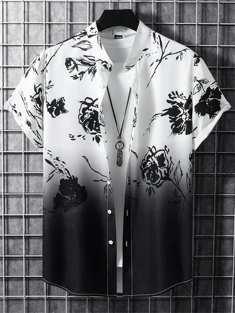 TropicWave Palmprint Hemd – Frisch und Elegant für Herren