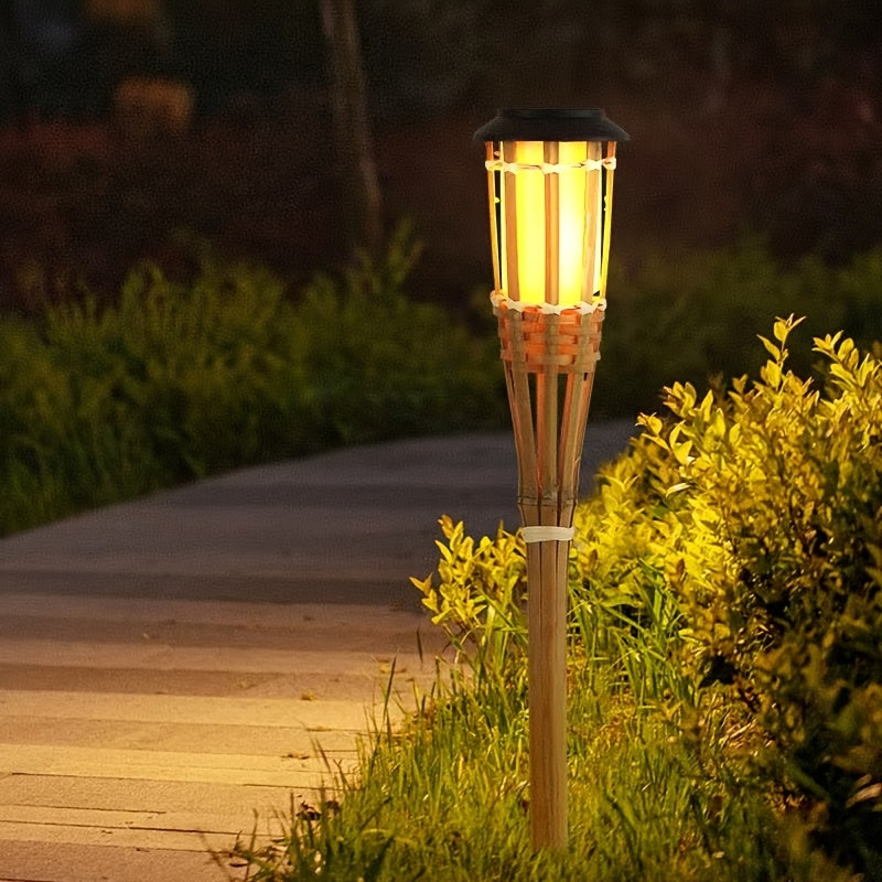 Solar-Bambusflammenlaterne – Stimmungsvolles sowie Natürliches