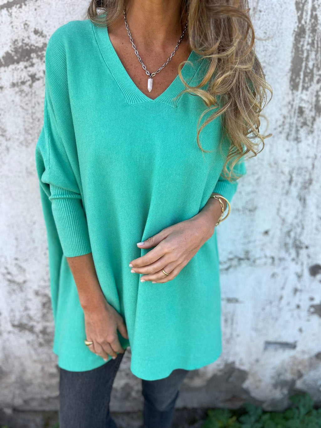V-Ausschnitt Pullover