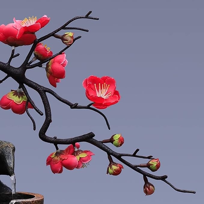 Zen Blossom Wasser-Vase – Beruhigende Bonsai-Dekoration inklusive Brunnen
