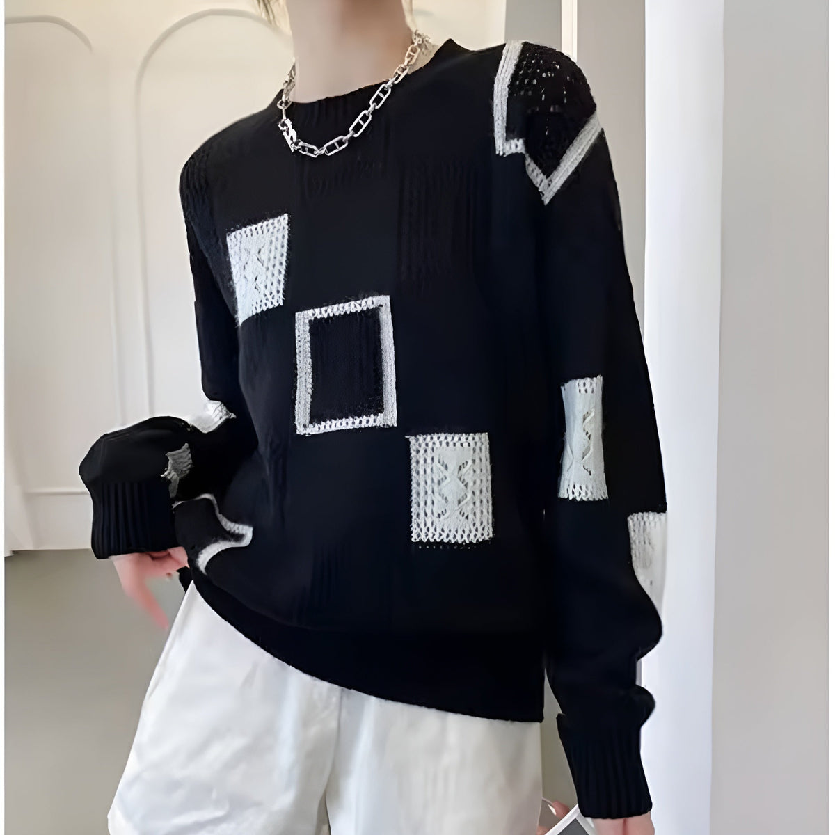 Eleganter Strick-Pullover