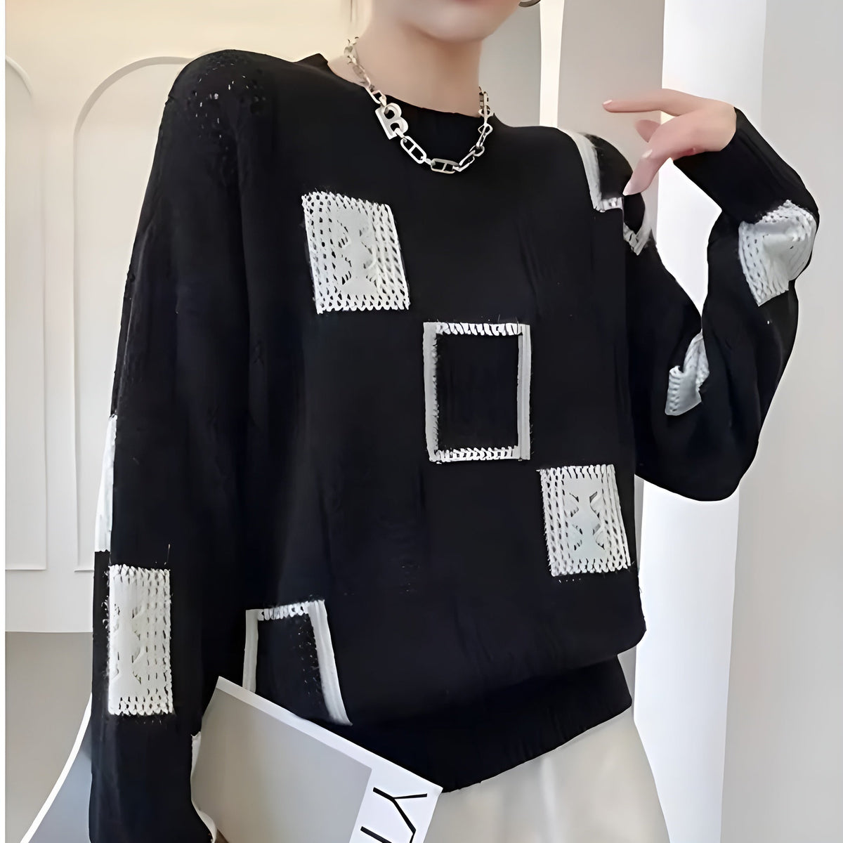 Eleganter Strick-Pullover