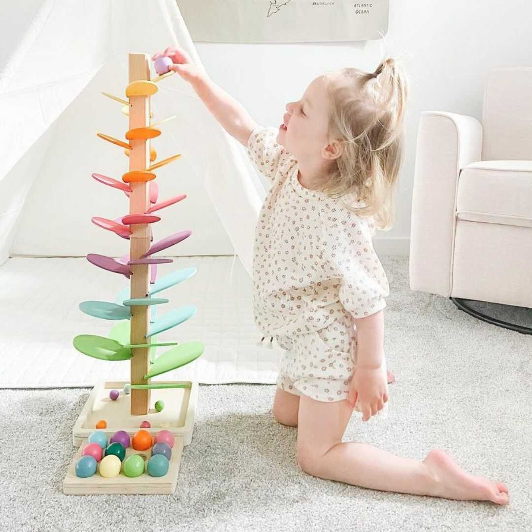 Regenbogen Holzbaum Spielzeug – Lehrreiches sowie Natürliches Spielvergnügen